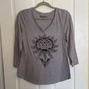 Lucky Brand 3/4 sleeved cotton shirt